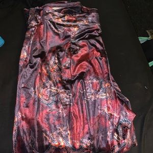 Flare Dragon Print Pants